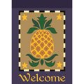 Magnolia Garden Flags 13 x 18 in Pinapple Welcome Burlap Garden Flag M010012